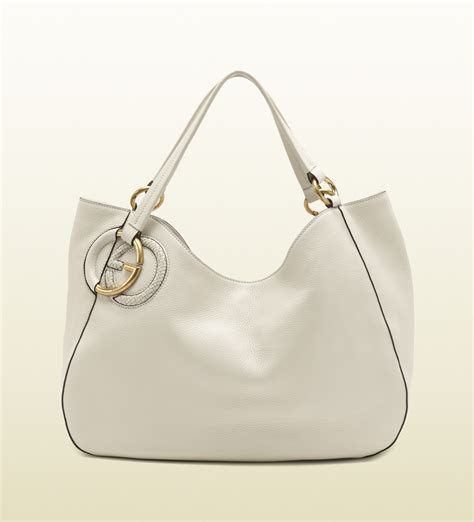 gucci white leather shoulder bag from the 70s or 80s|vintage Gucci evening bag.